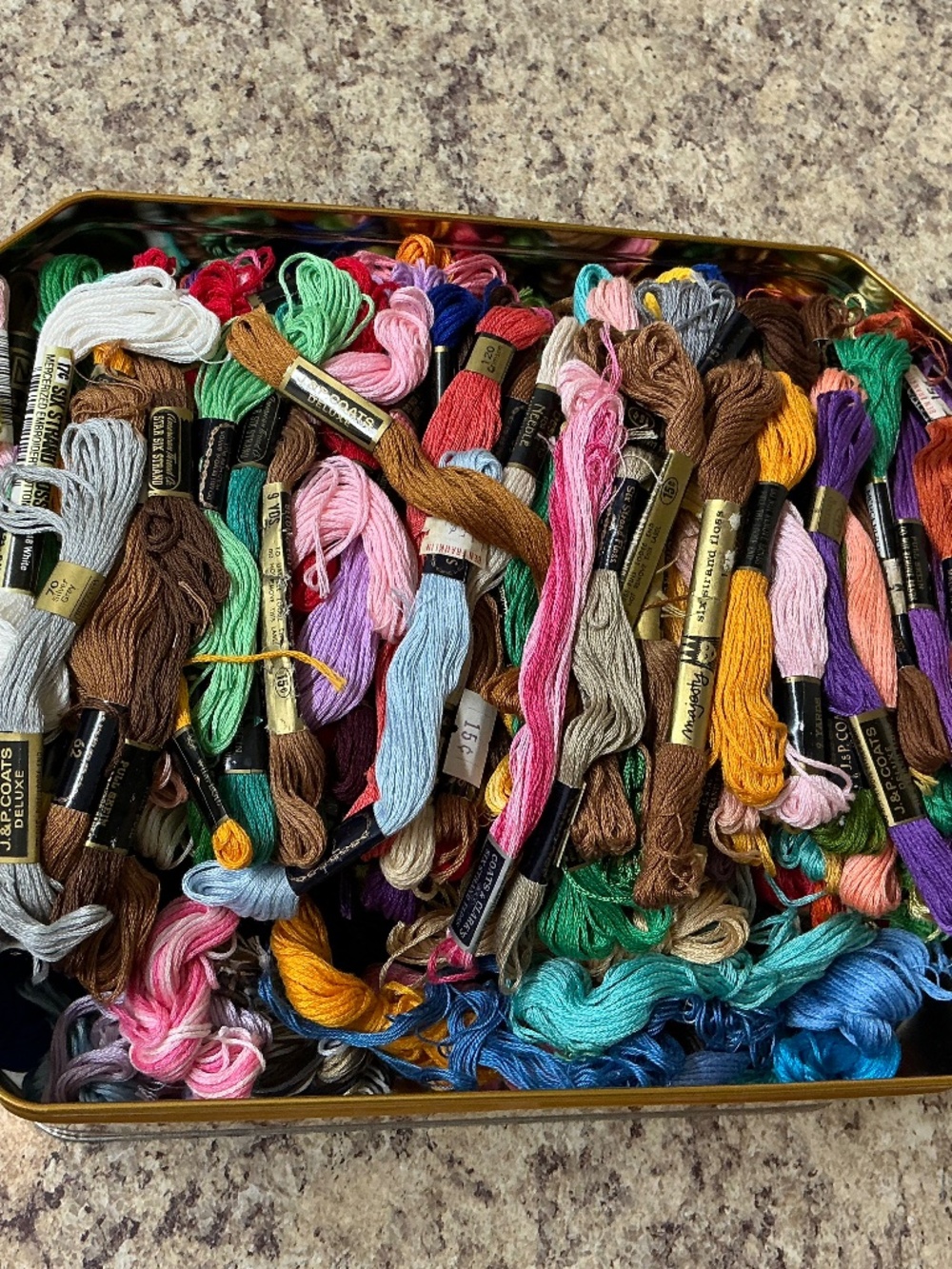 Vintage Embroidered thread floss